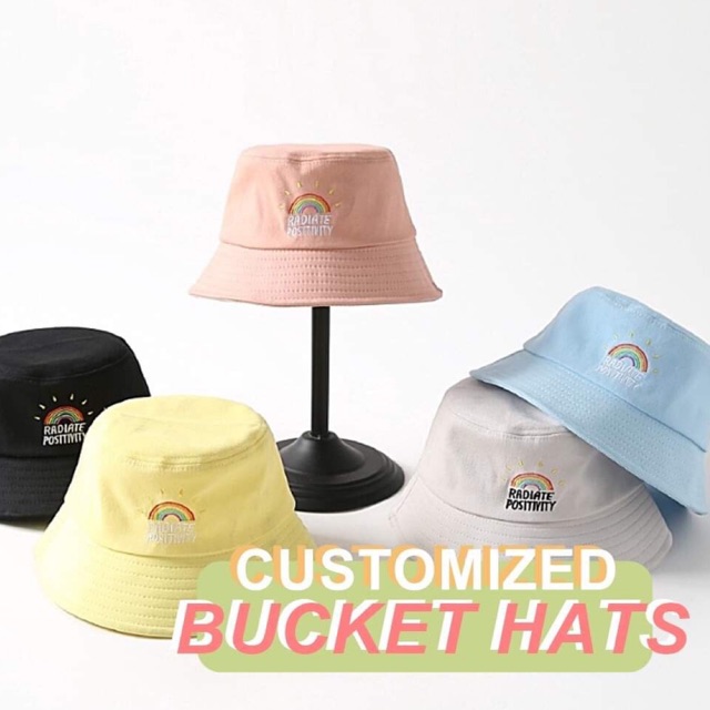 Custom reversible bucket hats