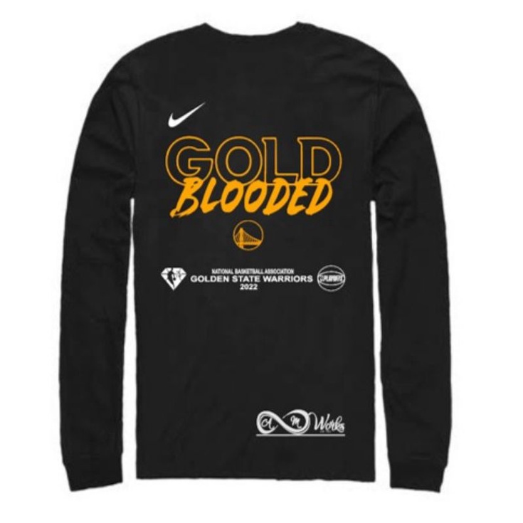 GSW Playoffs 2022 Gold Blooded Long Sleeve Shopee Philippines