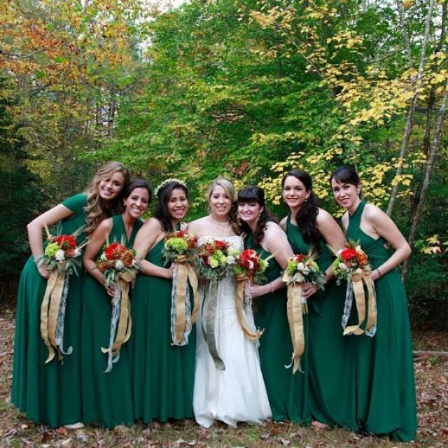 dark green infinity dress