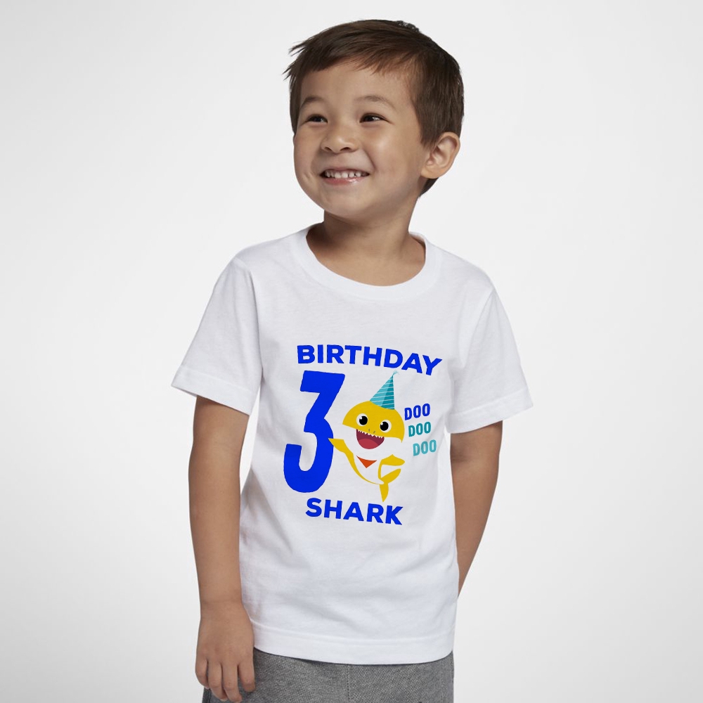 baby shark 3rd birthday shirt