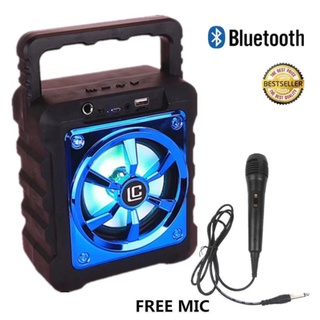 COD Portable Wireless Bluetooth Speaker Free Mic HiFi Super Bass LED Flash Light Karaoke KTS Speaker