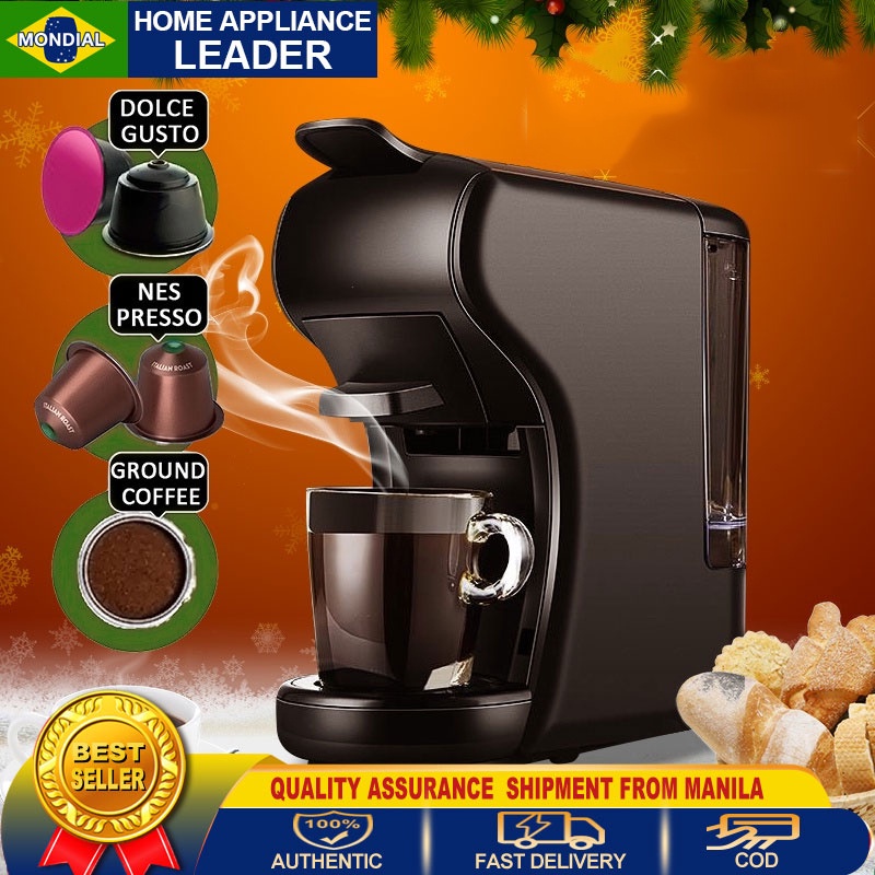 3in1 Espresso Coffee Maker for Capsule/Ground Coffee, Nespresso/Dolce