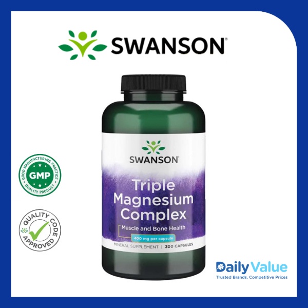 Swanson Triple Magnesium Complex, 300 capsules Shopee Philippines