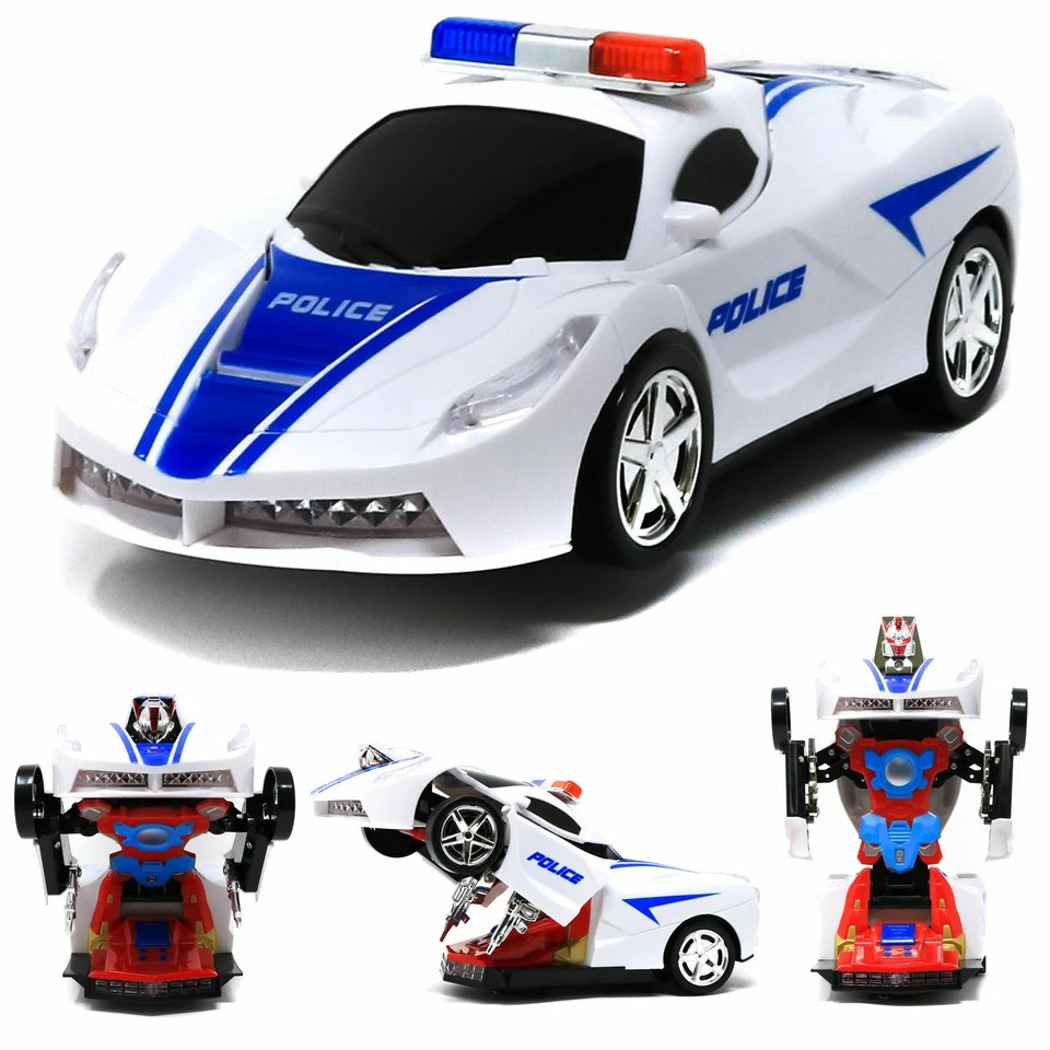 ROBOT POLICE CAR TRANSFORMER 2IN1 #FW 