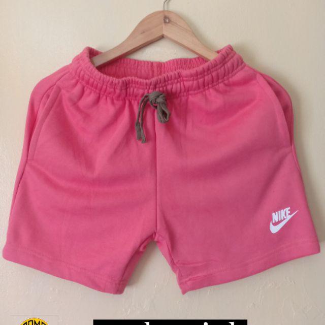 nike sweat shorts pink