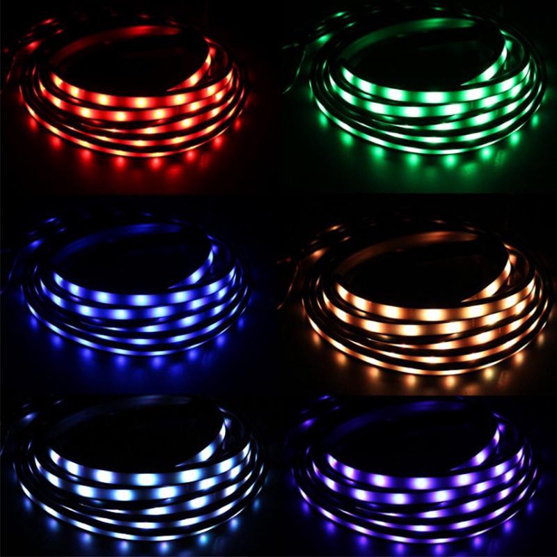 SEAHOUSE Hot for RGB LED Undercar Underbody Kit Neon Strip Under Car