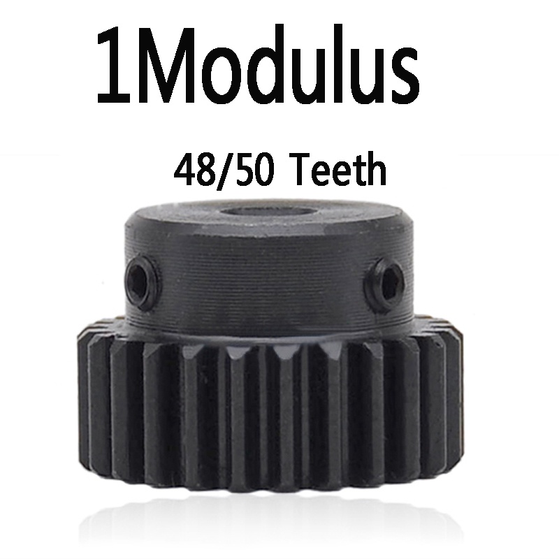 1 Modulus 48/50 Tooth Precision Spur Gear 45 Steel Pinion Motor Boss