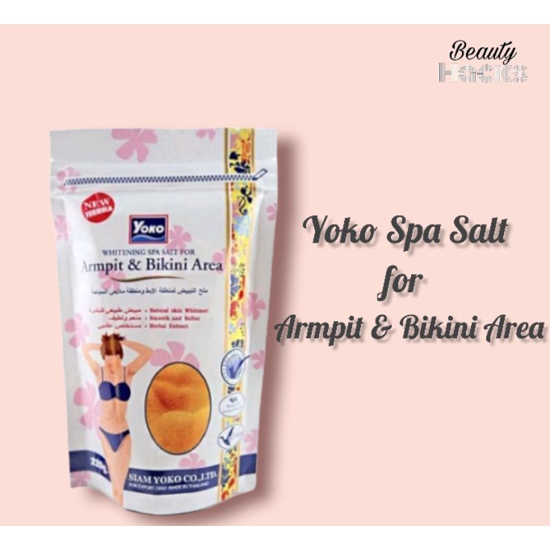 Yoko Whitening Spa Salt Body Scrub for Armpit & Bikini area 220g