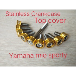 y7b mc parts stainless crankcase top cover bolts mio sporty gold washer..
