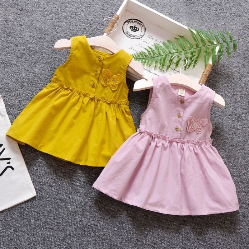 summer cotton dress for baby girl