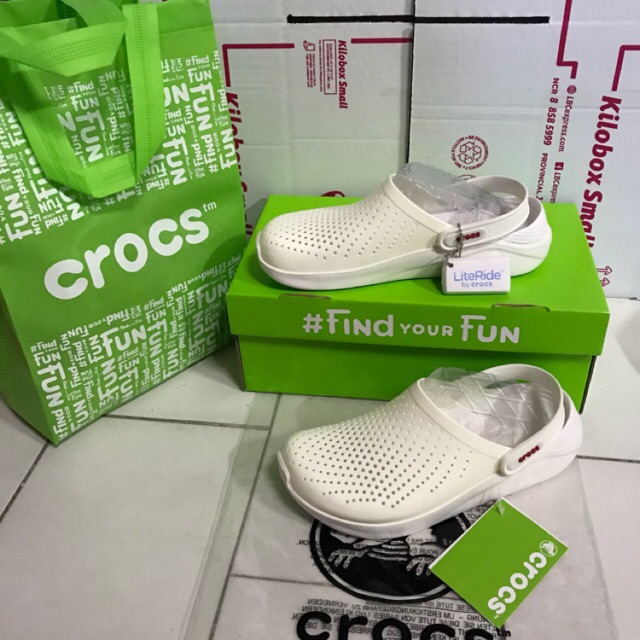 crocs literide white