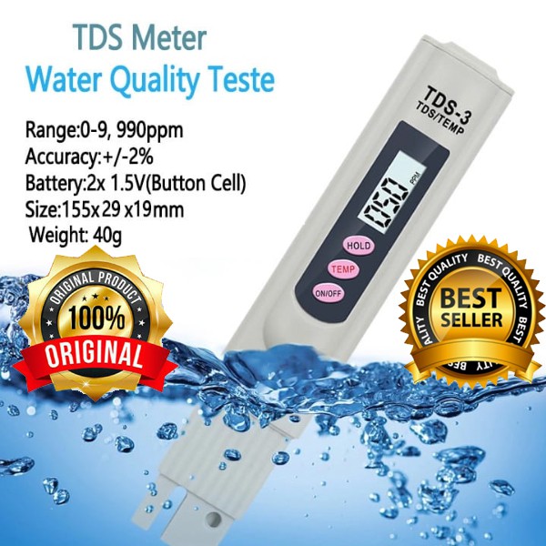 Tds Meter, TDS-3, TDS Meter ppm Water Measuring Tool, TDS Meter ...