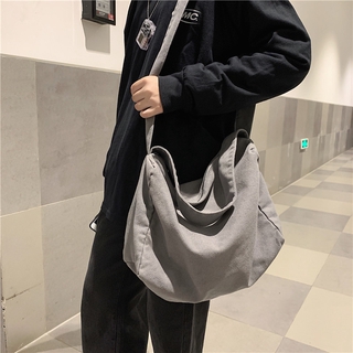 On Sale Ulzzang Korean Fashion Boys Canvas Men Sling Bag Shoulder Bag Crossbody Bag Hobo Bag Messenger Bag for Men Birthday Gift