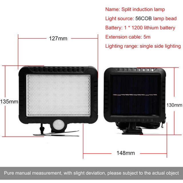Details about   128/120LED COB Solar PowerPIRMotion Sensor Wall Street Light Outdoor Garden Lamp