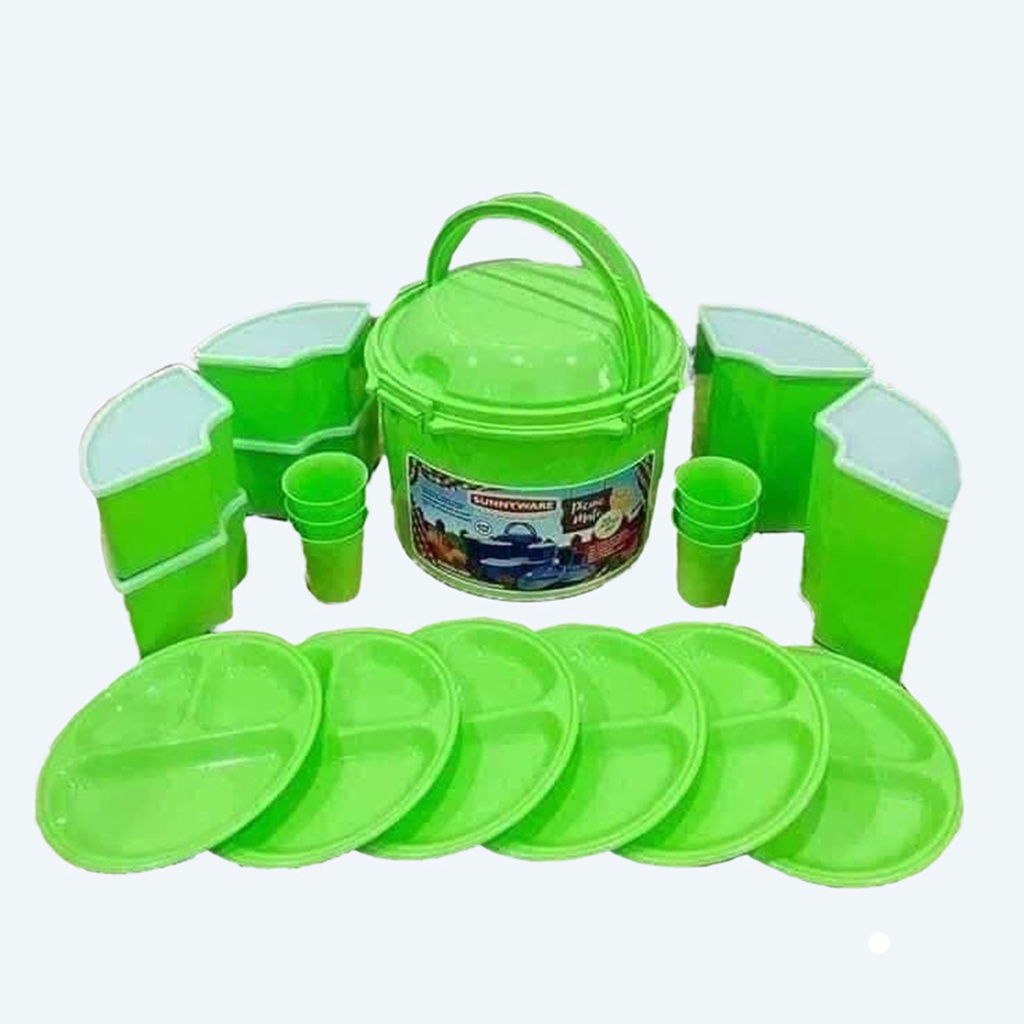 Sunnyware Food Storage Picnic Set 20 in 1 Picnic Mate Green Shopee Philippines