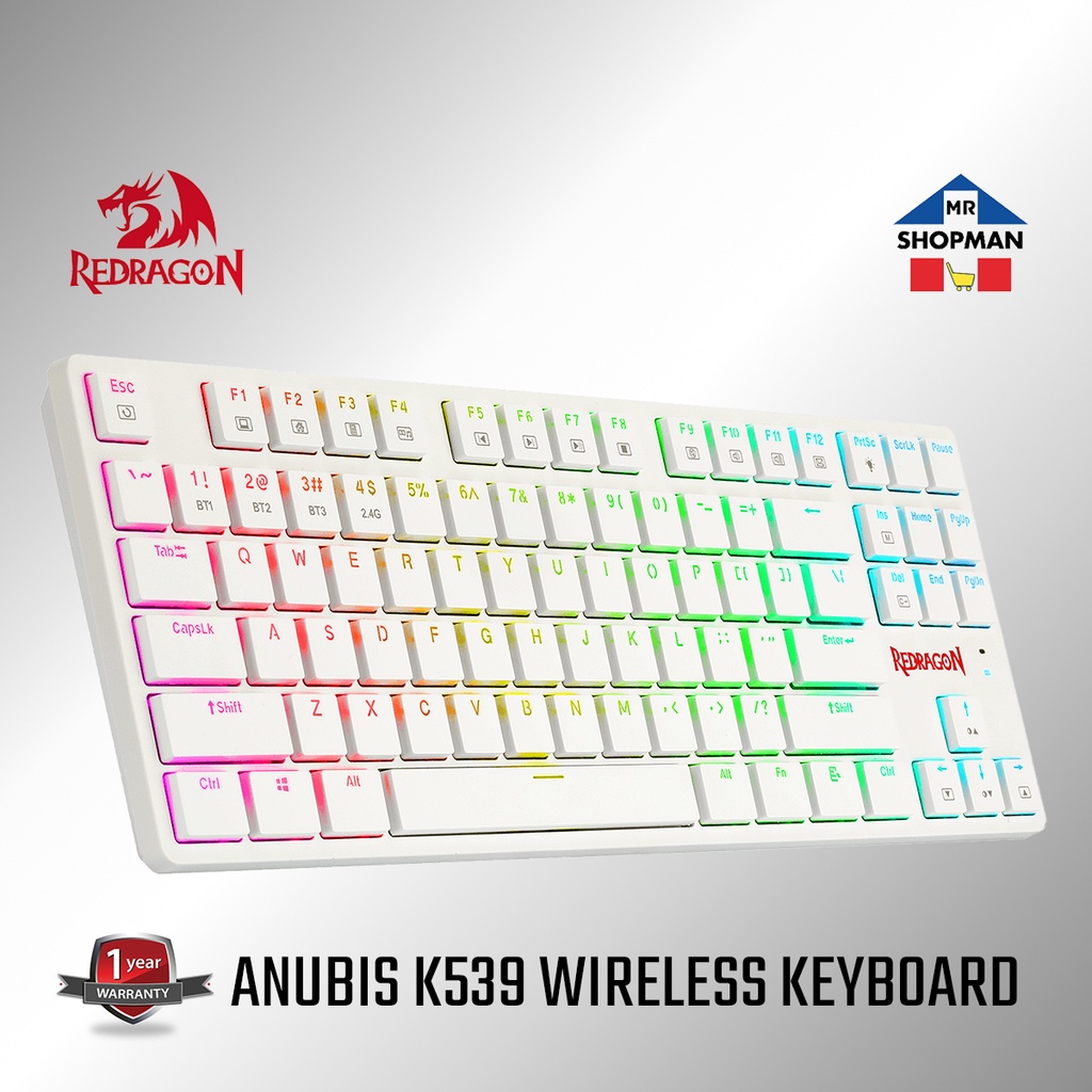 Redragon K539 Anubis 80% Wireless RGB Mechanical Keyboard TKL Low ...