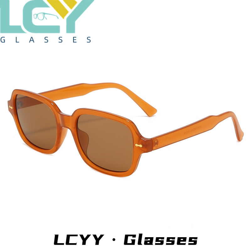 LCYY new Korean version of retro square sunglasses net red concave shape street shooting fashion men and women trend sunglasses 2160