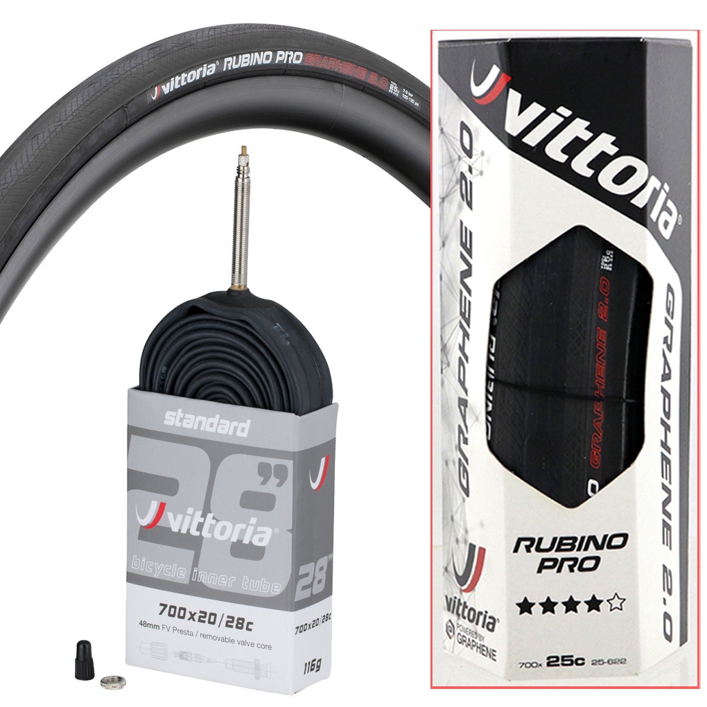 1 Pair Vittoria Rubino Pro G2.0 Graphite Race 2.0 700x25/28C Folding Tyres  With 2 Free Inner Tubes | Shopee Philippines