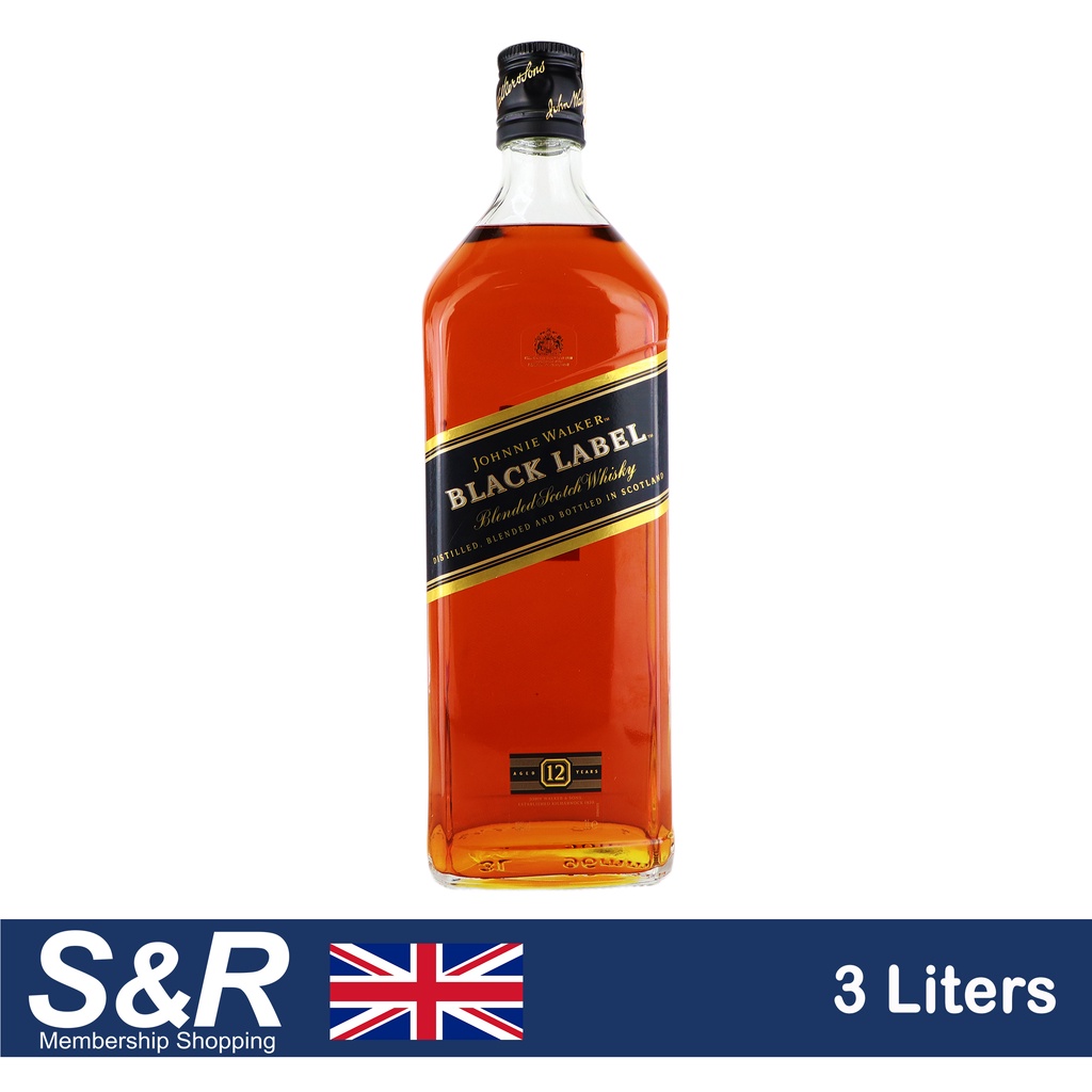 Johnnie Walker Black Label Aged 12 Years Blended Scotch Whisky 3L