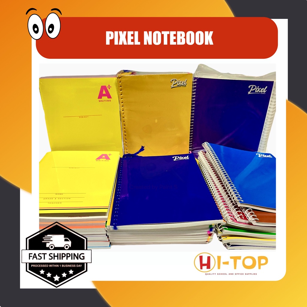 Notebook Pixel A+ Spiral, Writing, With Yarn, Composition Notebooks