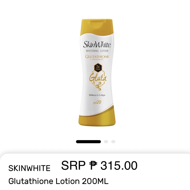 Skin White Glutathione Lotion 200ml Shopee Philippines