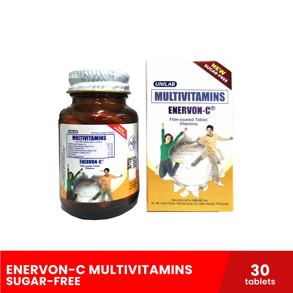 ENERVONC Sugarfree Multivitamins x 1 bottle (30 tablets) Shopee Philippines