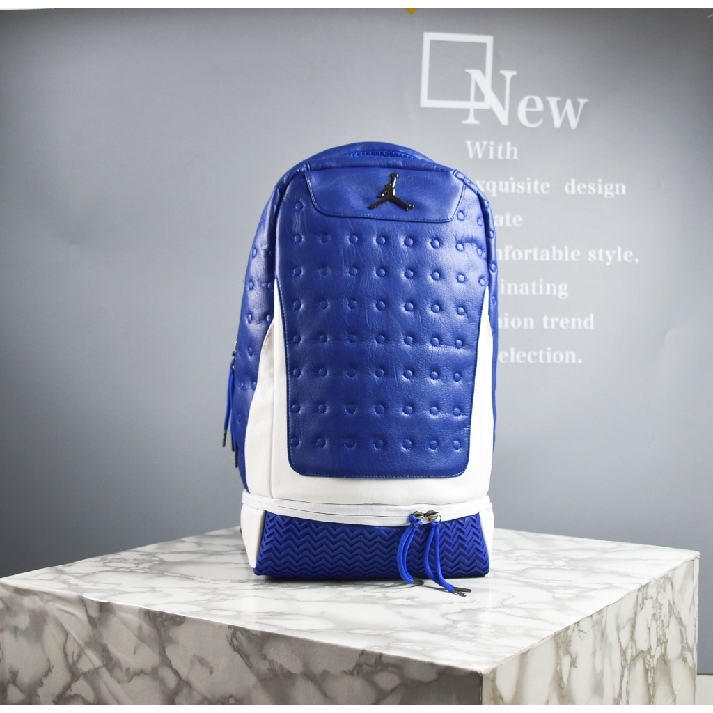 jordan backpack blue and white