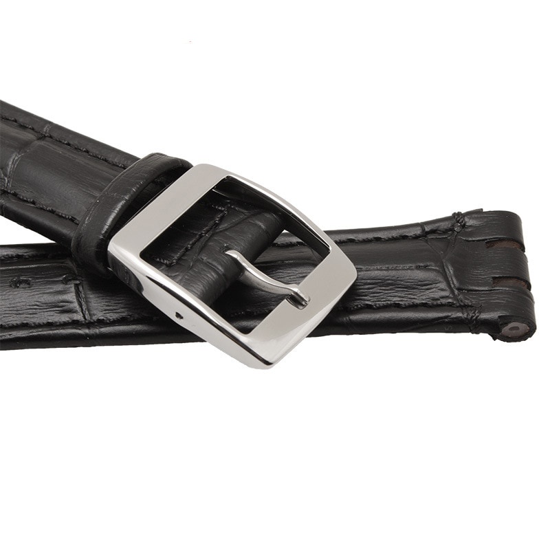 17mm 19mm Strap for Swatch Band Genuine  Calf Leather Watch Strap Band Black Brown White Waterproof High Quality
