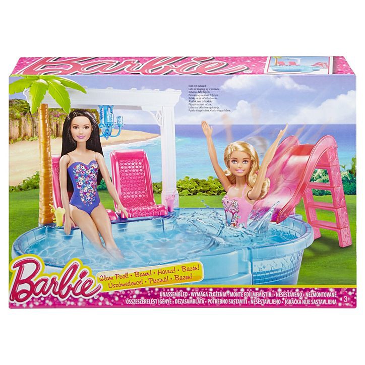 barbie doll pool set