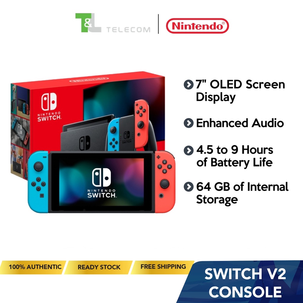 [CHEAPEST!] Nintendo Switch Console V2 Improved Battery Life (Asian Set