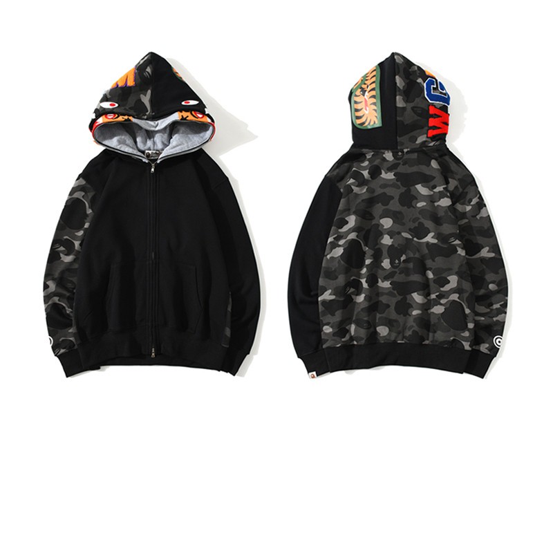 bape hoodie tiger shark