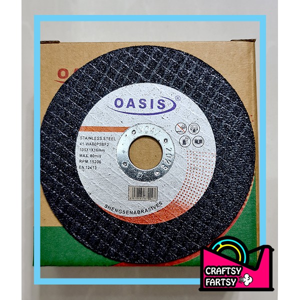 (PER BOX BLACK) Oasis Cutting Disc Superthin Black Barcode w/ Expiry