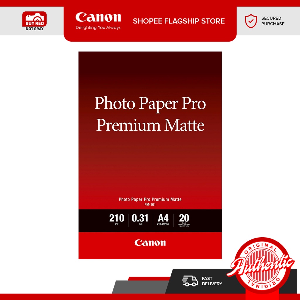 Canon Photo Paper Pro Premium Matte PM101 Shopee Philippines
