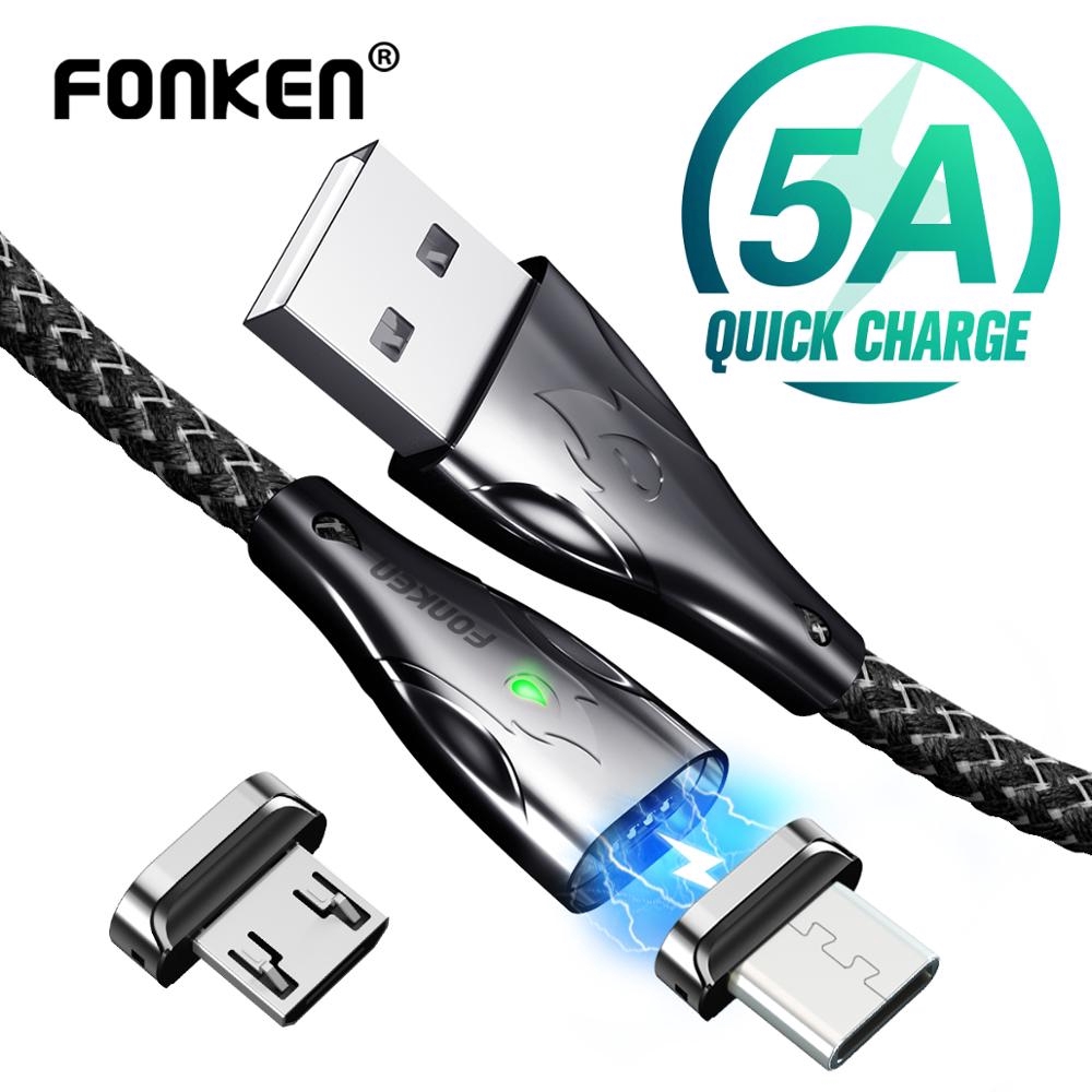 Магнитный кабель fonken micro usb тип c