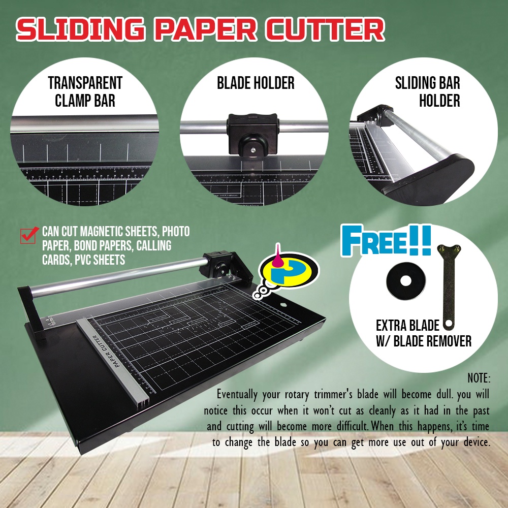 Sliding Paper Cutter A3 size 14 inches Heavy Duty Cutter Sliding