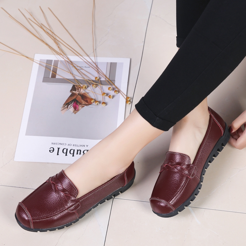 white leather non slip nursing shoes