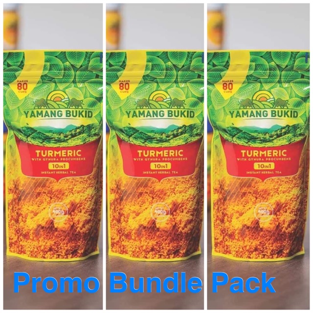 Yamang Bukid Turmeric 10in1 Tea Bundle Pack (3packs 400g) Shopee