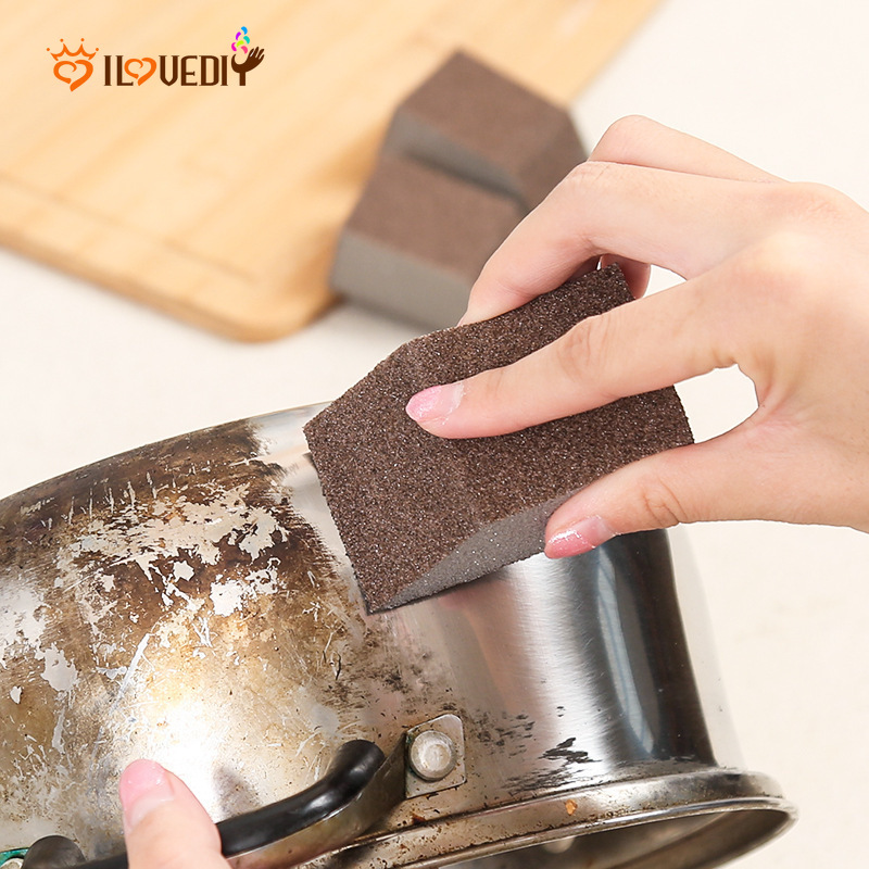 1Pcs Household Magic Carborundum Nano Cleaning Sponge / Kitchen Derusting Decontamination Dishcloth Emery Cleaning Eraser / Brush Rub Pan Pot Dish Cleaning Wipe Sponge / Kitchen Cleaner Tools / Kitchen Utensils