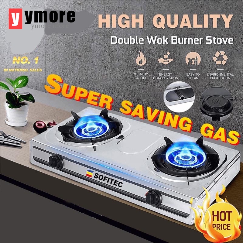 COD NEW Standard LPG Gas Stove with Double Burner Automatic Ignition
