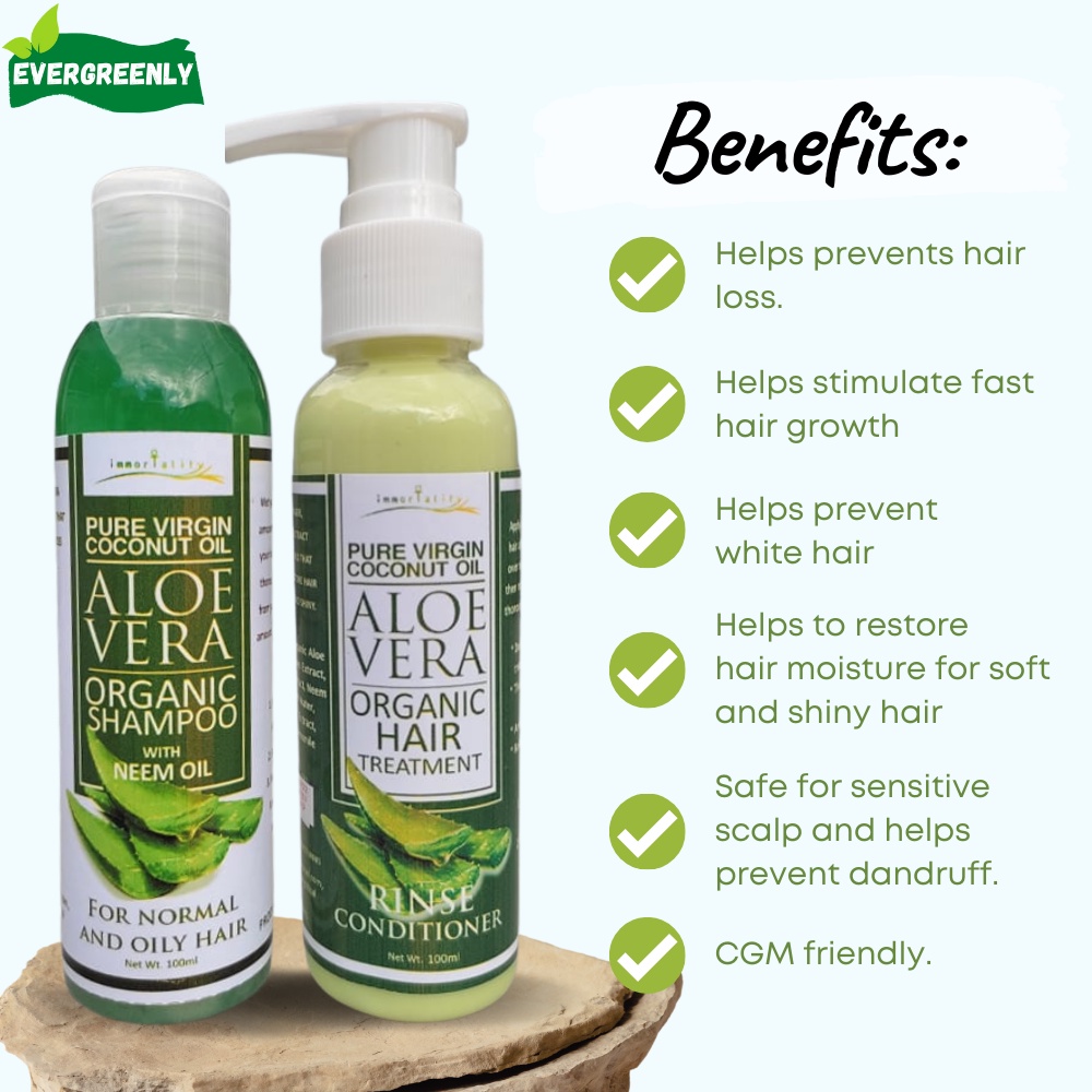 Pure Aloe Vera Organic Shampoo and Conditioner Aloe Grow Shampoo Hair