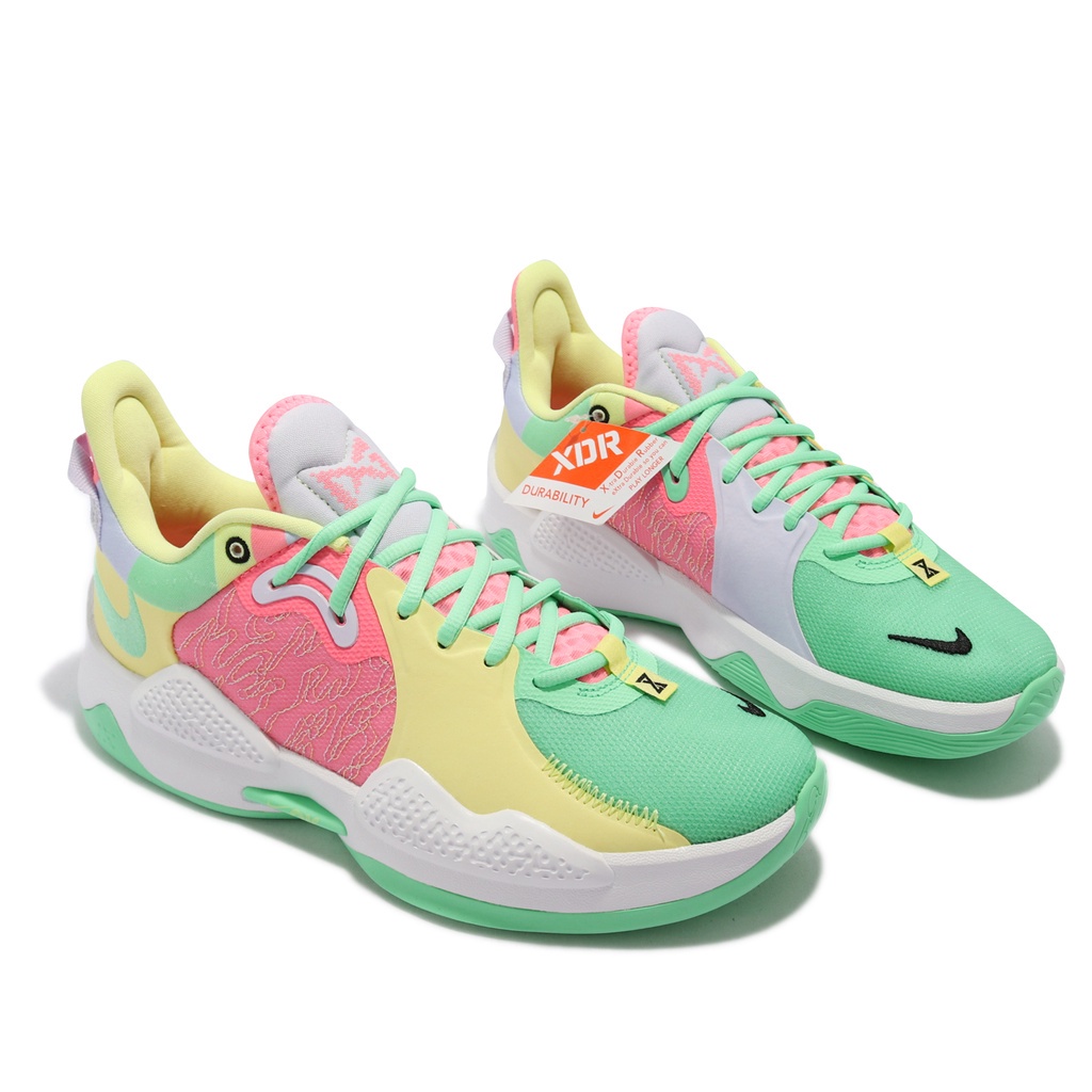 ♕♂✈Nike Basketball Shoes PG 5 EP Paul George Green Yellow Pink | Shopee  Philippines