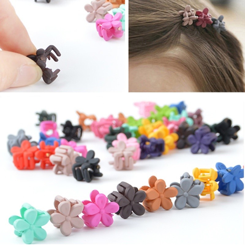 30 Pcs Kids Baby Plastic Girls Hairpins Hair Clips Flower Shopee