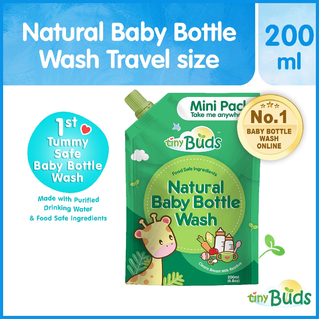 Tiny Buds Natural Baby Bottle Wash Travel Pack (200ml) Shopee Philippines