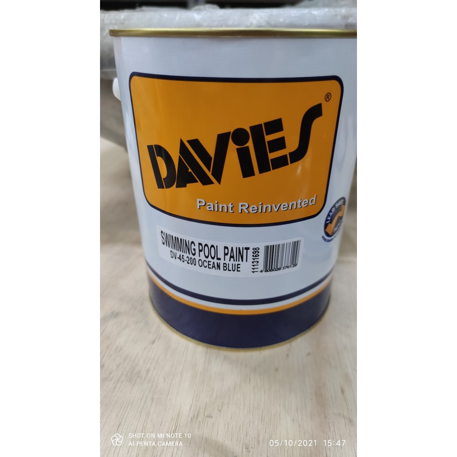 Davies Swimming Pool Paint Ocean Blue 4 Liters  1 Gallon Dv45200 