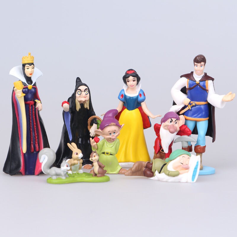 Snow White And The Seven Dwarfs Evil Queen Prince 8PC Figure Toy Doll Christmas 