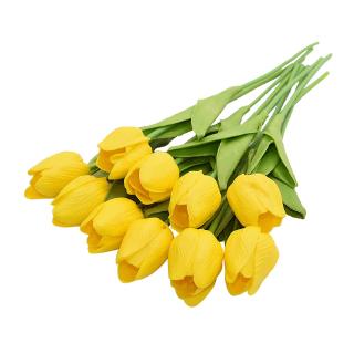 10 Pcs Tulip Artificial Flowers / Real Touch Decorative Fake Flower Bouquet / Office,Hotel,Home Wedding Party DIY indoor Decoration #9