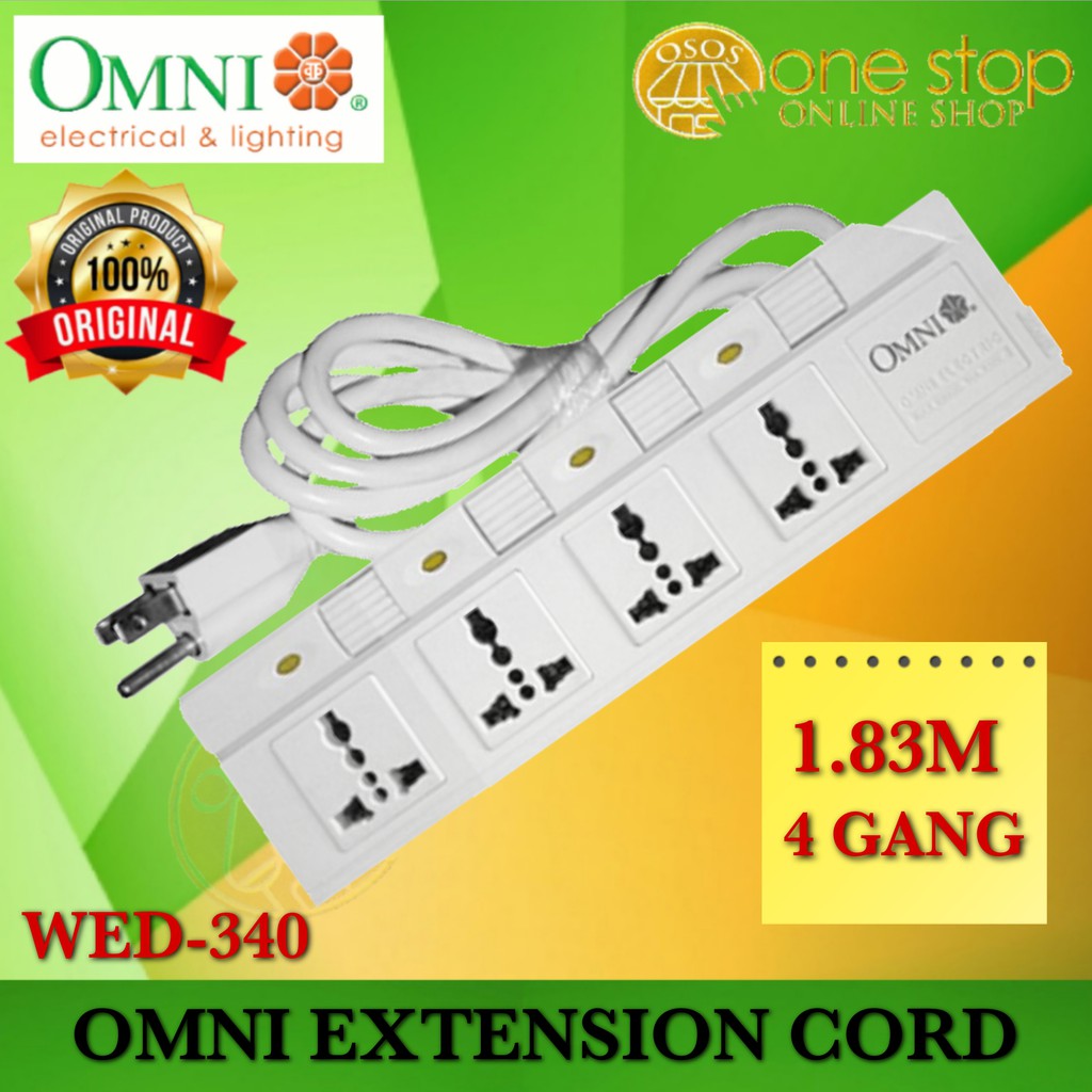 Omni Extension Cord With Individual Switch