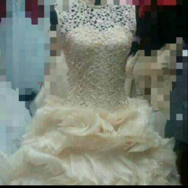 Vintage Look Wedding Gown Cream White Shopee Philippines