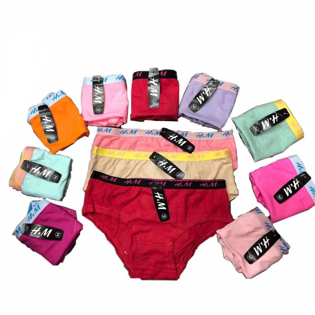 A&C 12PCS H&M PANTY WOMENS COTTON Shopee Philippines