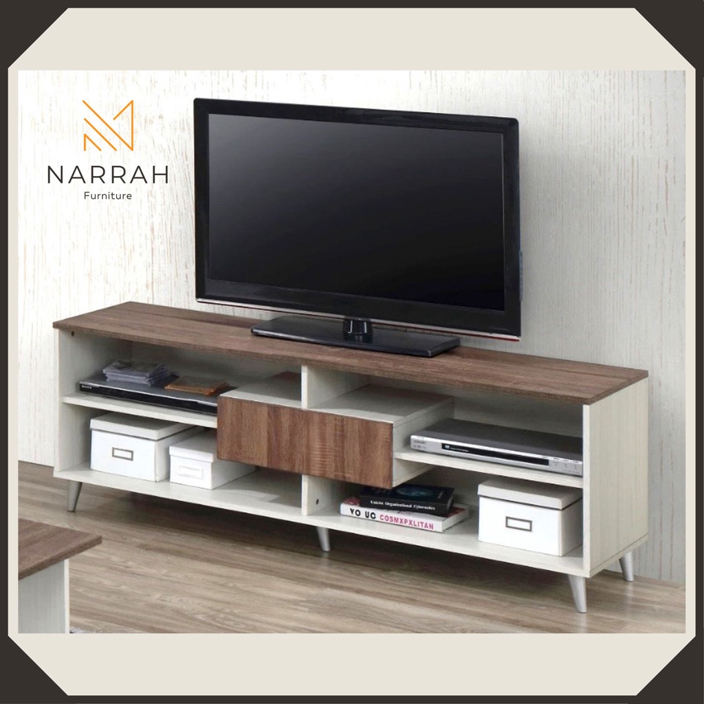 TV Rack / TV Stand Shelves TV Brown (Up to 65" TV; Wood; 147 x
